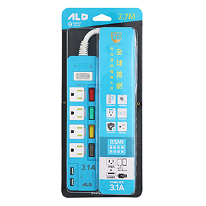 7_2025041410240166ddptdDK23 ALD延長線 2.7M K-53 5開4插3P USB